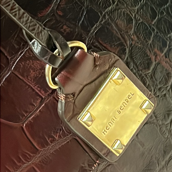 HENRI BENDEL Carlyle Satchel Embossed Crocodile - Picture 8 of 17